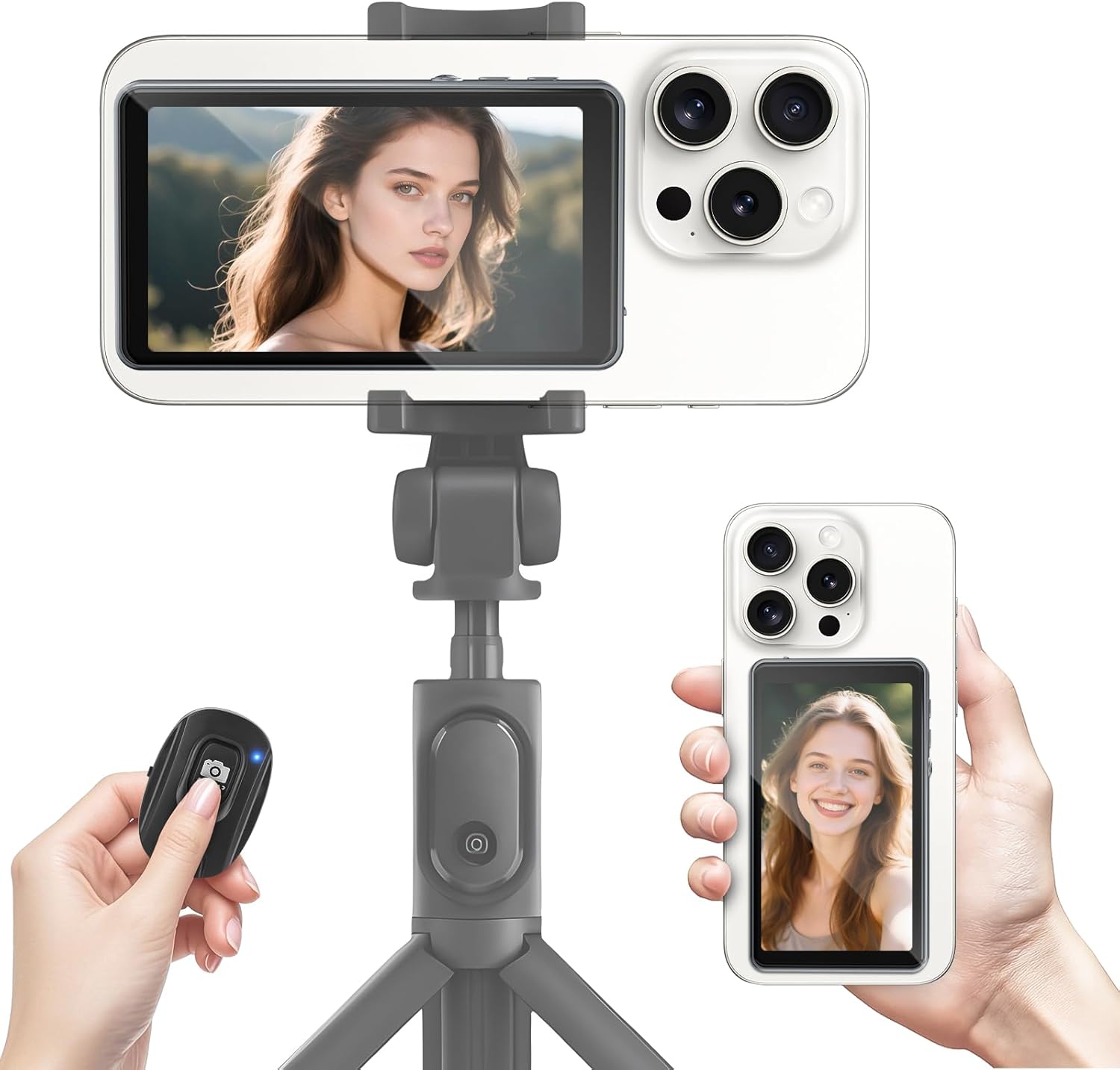 Wireless Selfie Monitor Screen for iPhone & Android Users