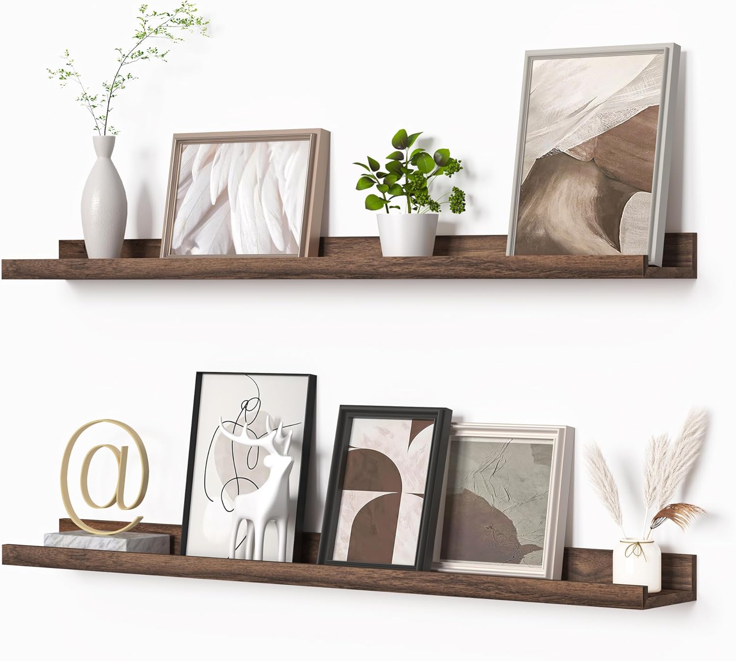 Heimlove Picture Ledge Shelf Set of 2 for Stylish Wall Decor