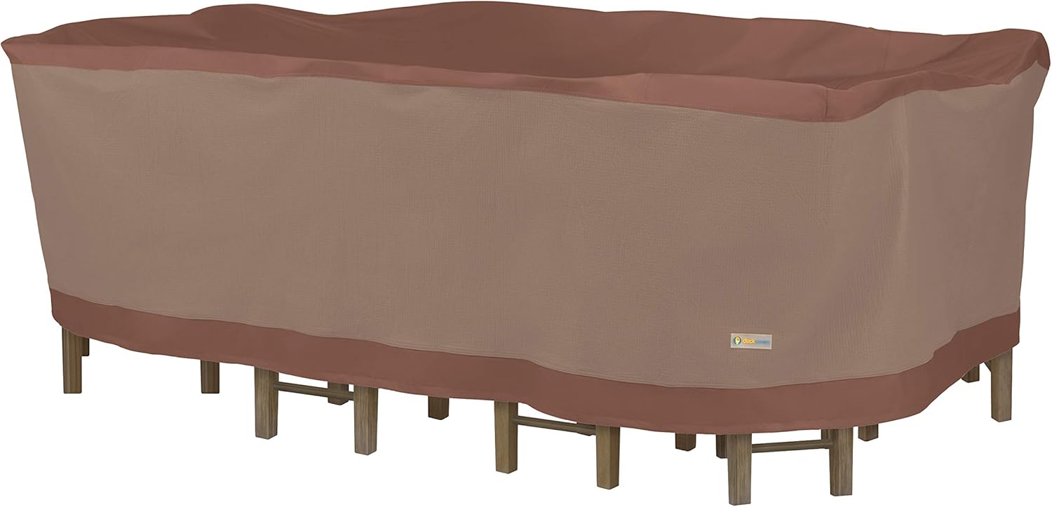 DUCKCOVERS Ultimate Waterproof Patio Table & Chairs Cover 107 in