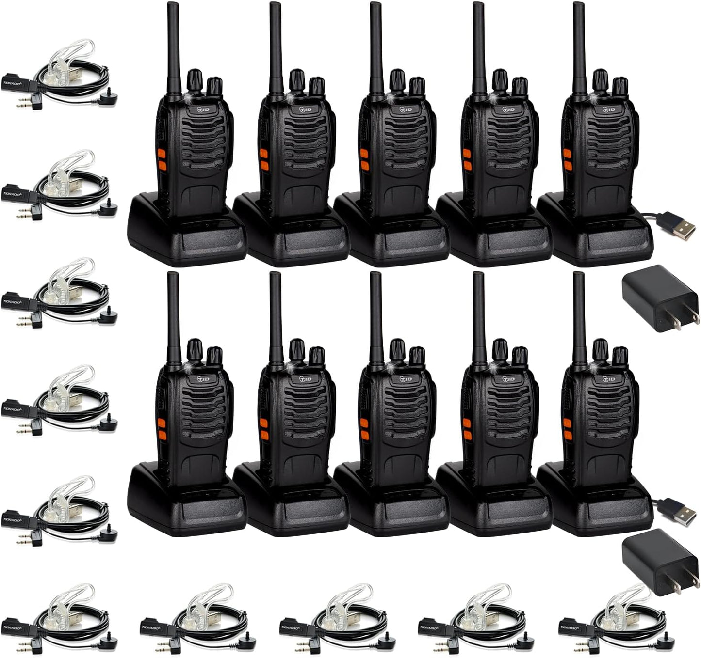 TIDRADIO Walkie Talkies Long Range for Business and Family Use