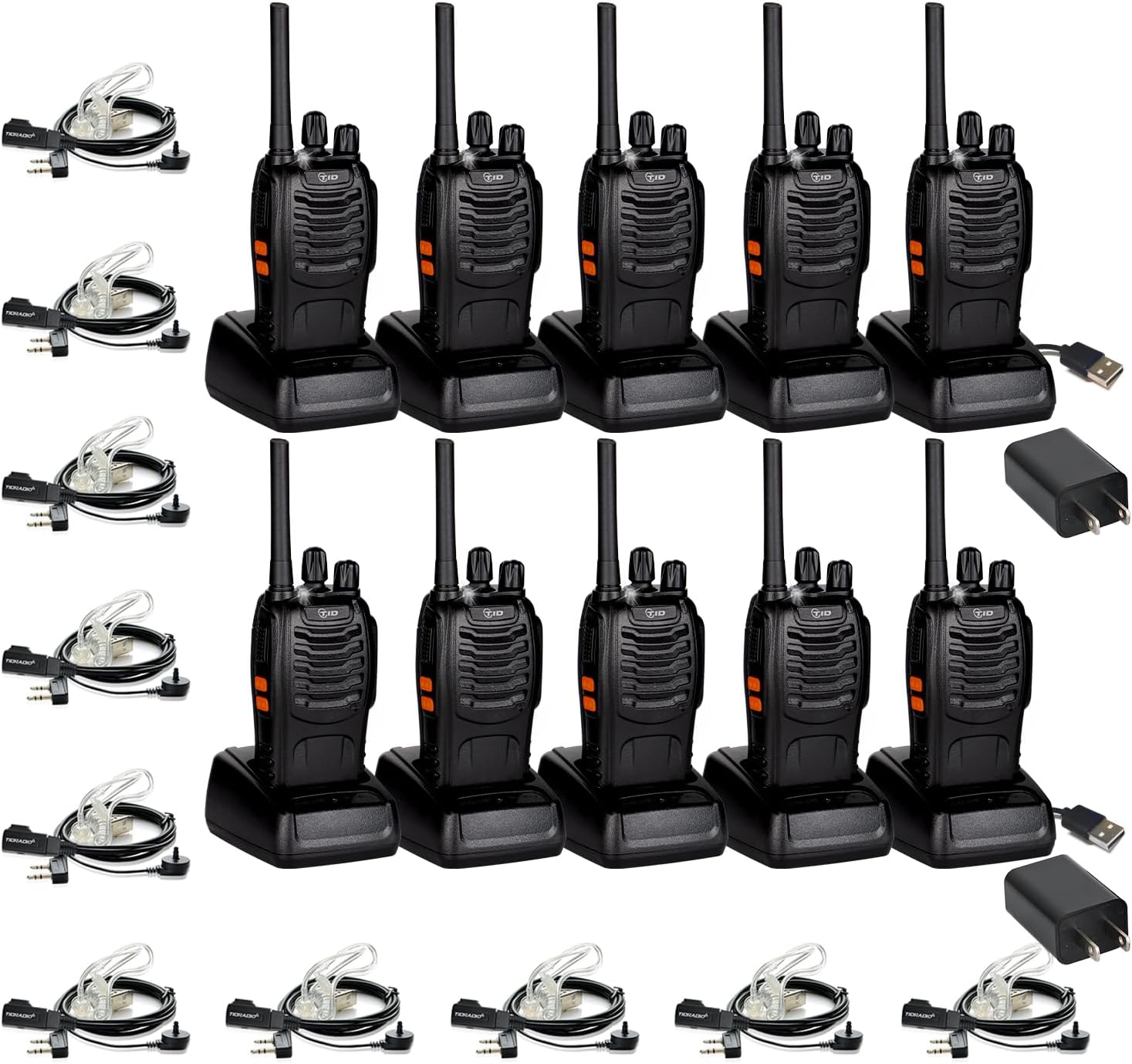 TIDRADIO Walkie Talkies Long Range for Business and Family Use