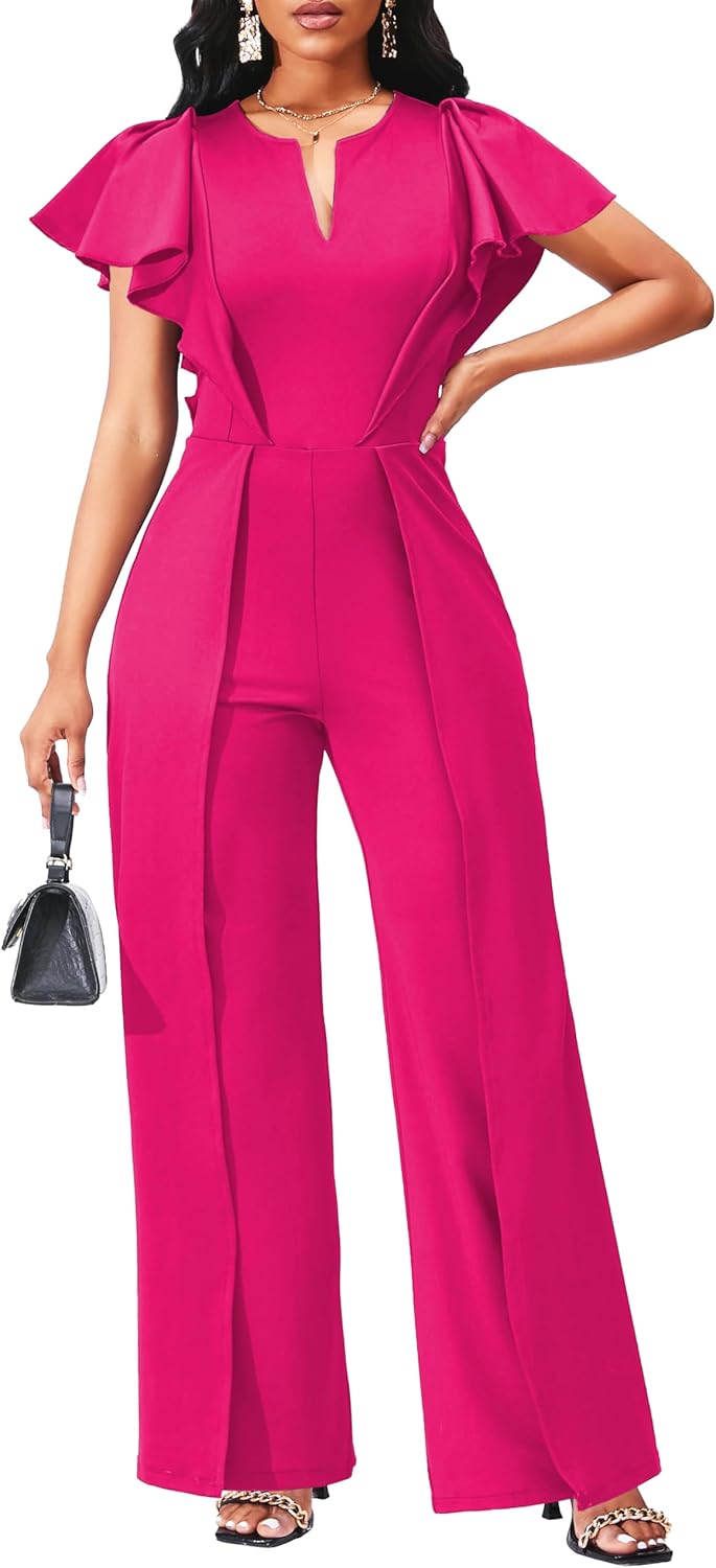 Elegant Long Straight Pants Jumpsuit for Women by sexycherry