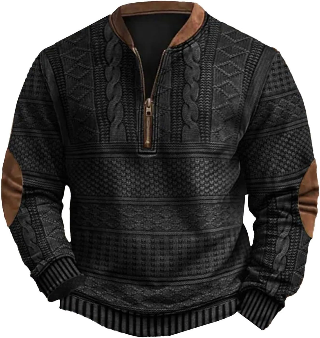Vintage Knit Zip-Up Sweatshirt: Cozy Style Statement