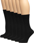 Rayon Crew Socks for Women - Thin Soft Non-Binding Dress Socks