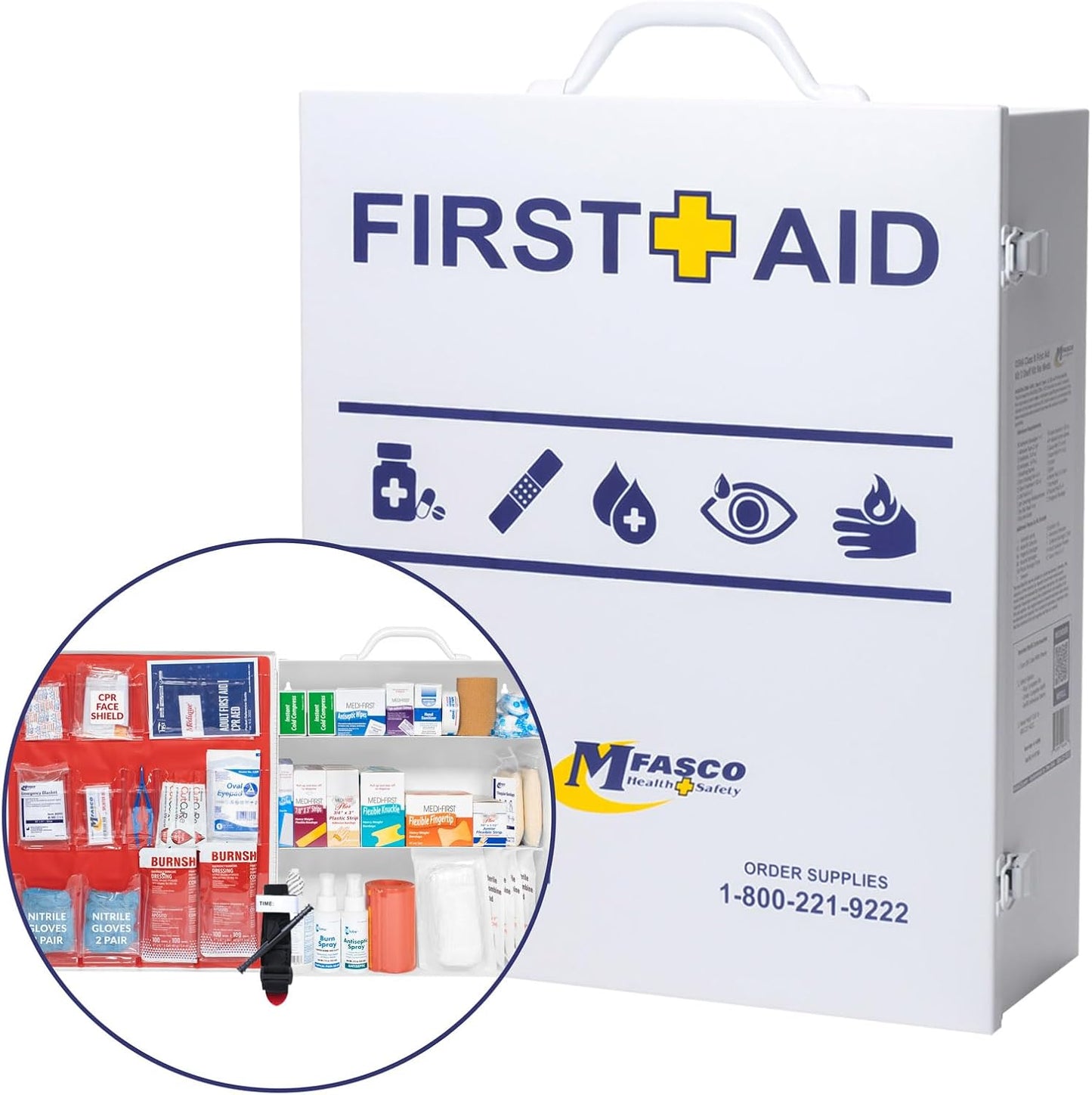 MFASCO OSHA Compliant First Aid Cabinet for Office Safety