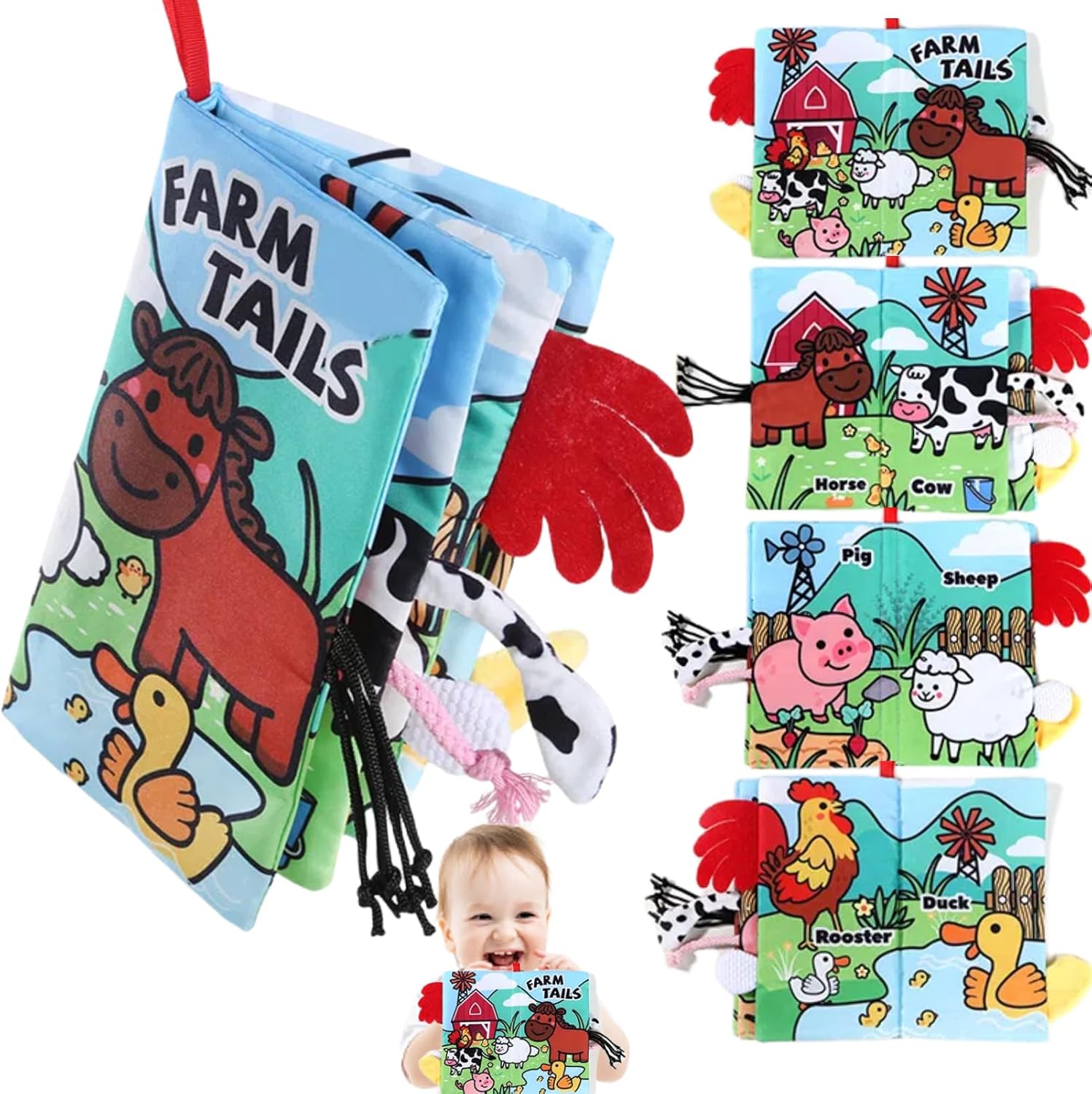 Chochumy Sensory Cloth Baby Books - Engaging Tummy Time Toys