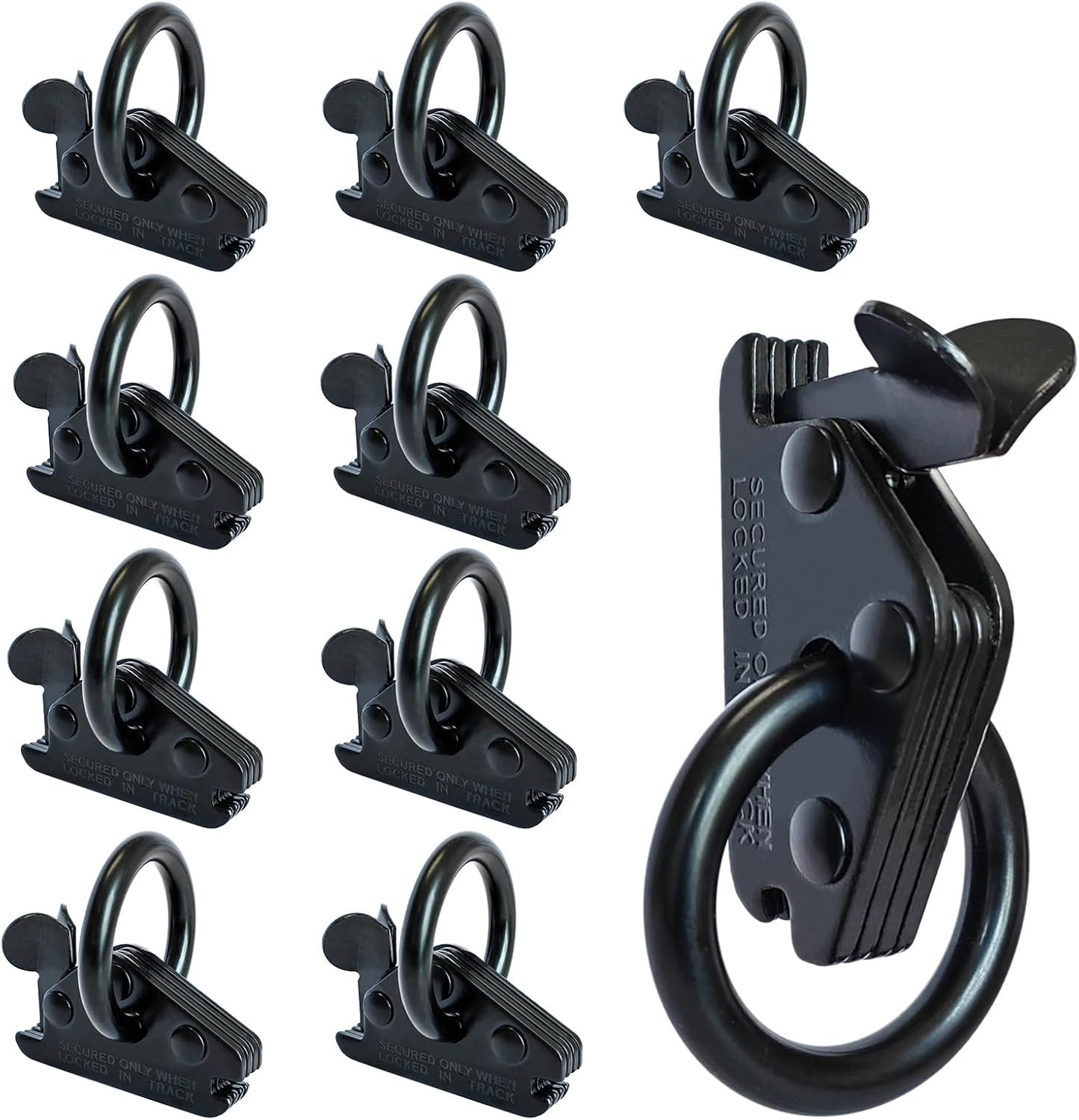 10-Pack Extra Heavy Duty E-Track O Ring Tie-Down Anchors