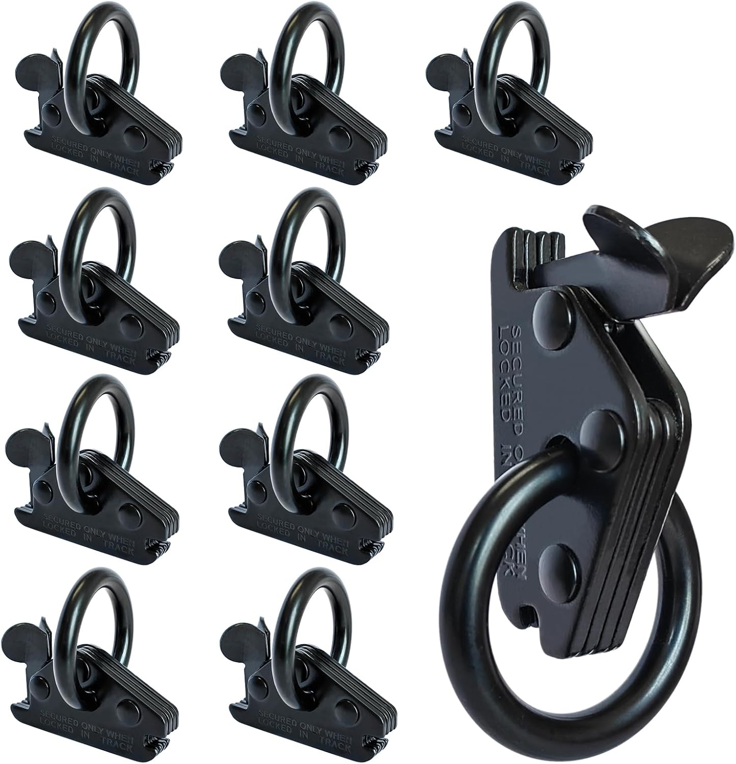 10-Pack Extra Heavy Duty E-Track O Ring Tie-Down Anchors