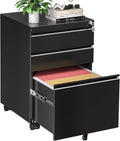 INTERGREAT 3 Drawer File Cabinet - Locking Mobile Office Storage