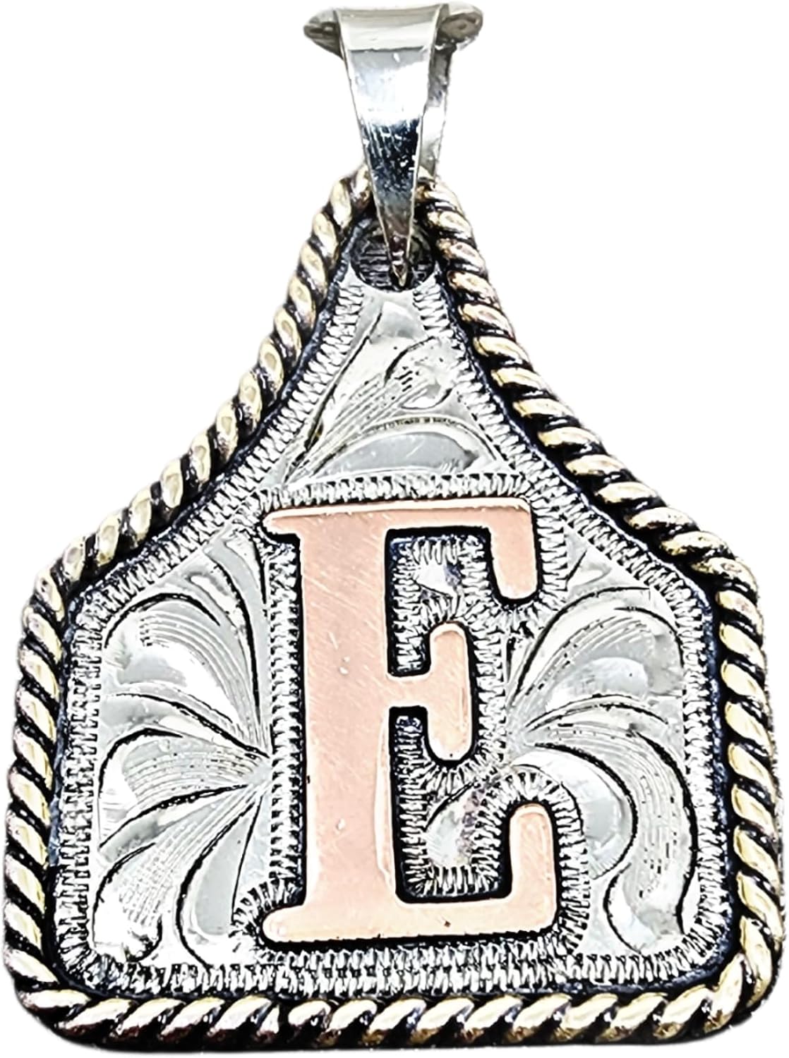 Handmade Cow Tag Copper Initial Necklace for Unique Style