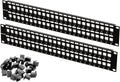 Iwillink Blank Keystone Patch Panel 48 Port 2U - Clean, Flexible Rack