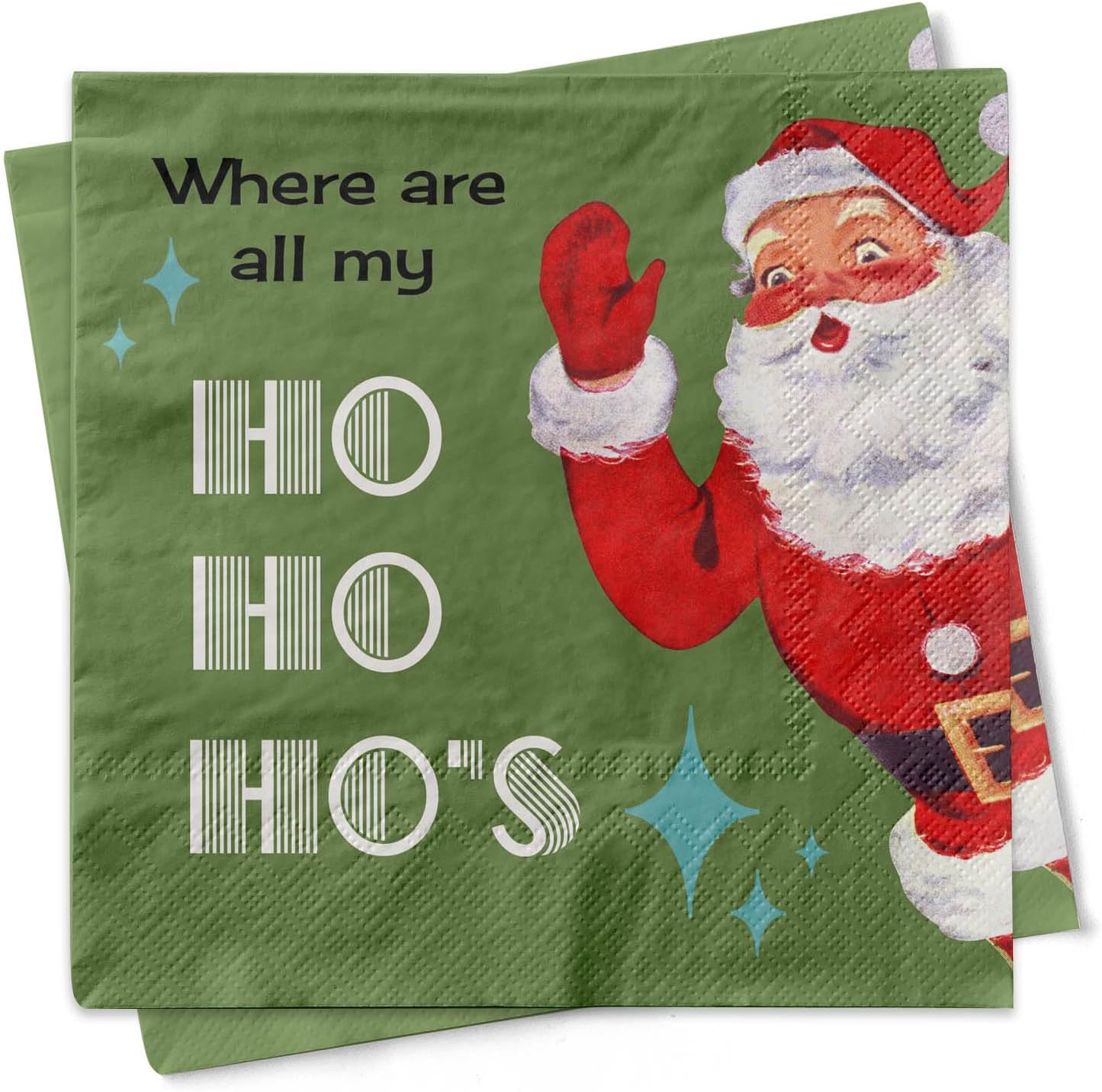 Cheeky Santa Cocktail Napkins by MODLOUNGE