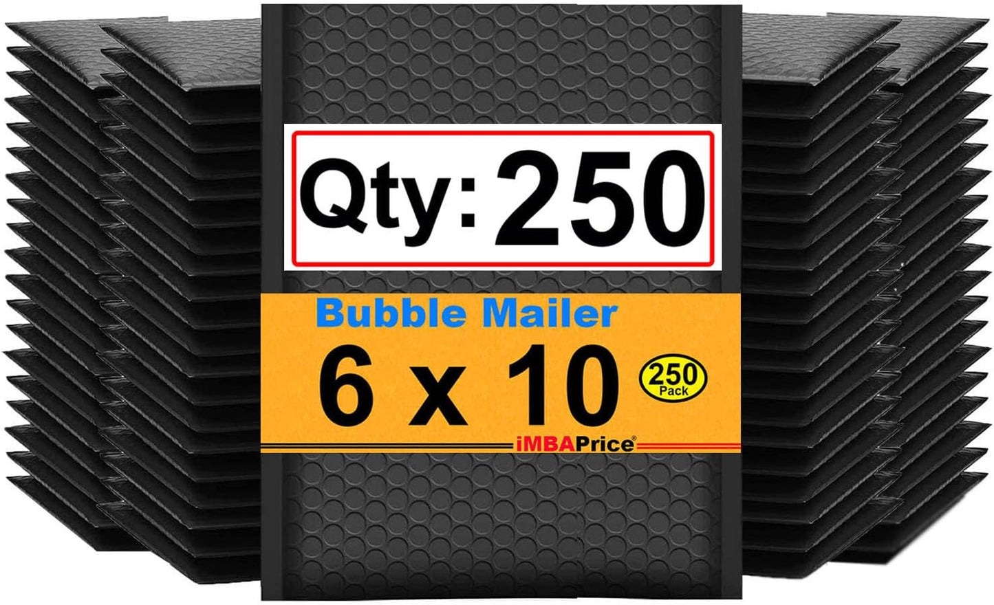 iMBAPrice 250-Pack Self Seal Poly Bubble Mailers for Shipping