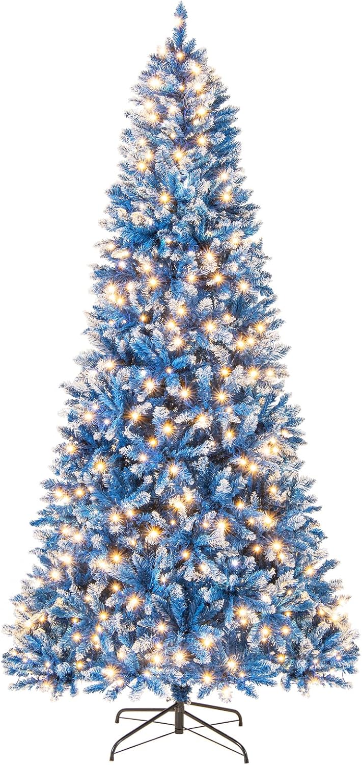 Goplus 8 FT Pre-Lit Artificial Christmas Tree with LED Lights