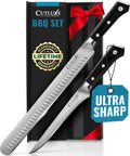 Cutluxe Carving Knife Set for BBQ & Brisket - Razor Sharp German Steel