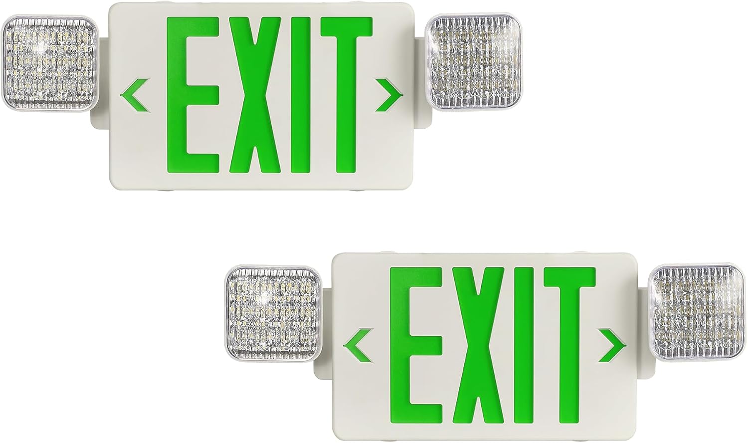GZRUIYANG LED Emergency Exit Light with Battery Backup - 2 Pack