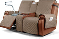 Waterproof Recliner Loveseat Cover with Console - Protects Double