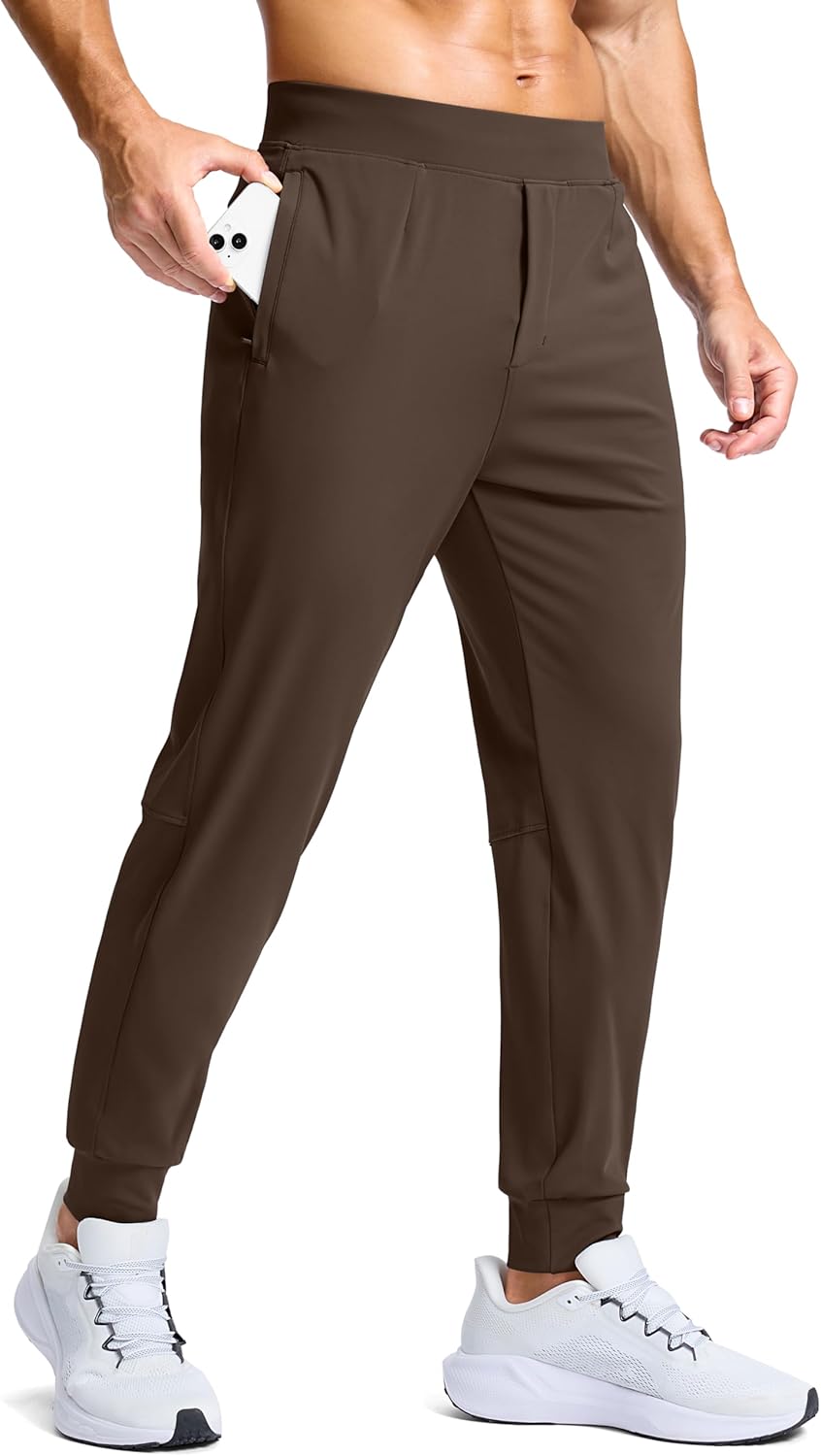 G Gradual Men's Golf Joggers Pants with Zipper Pockets