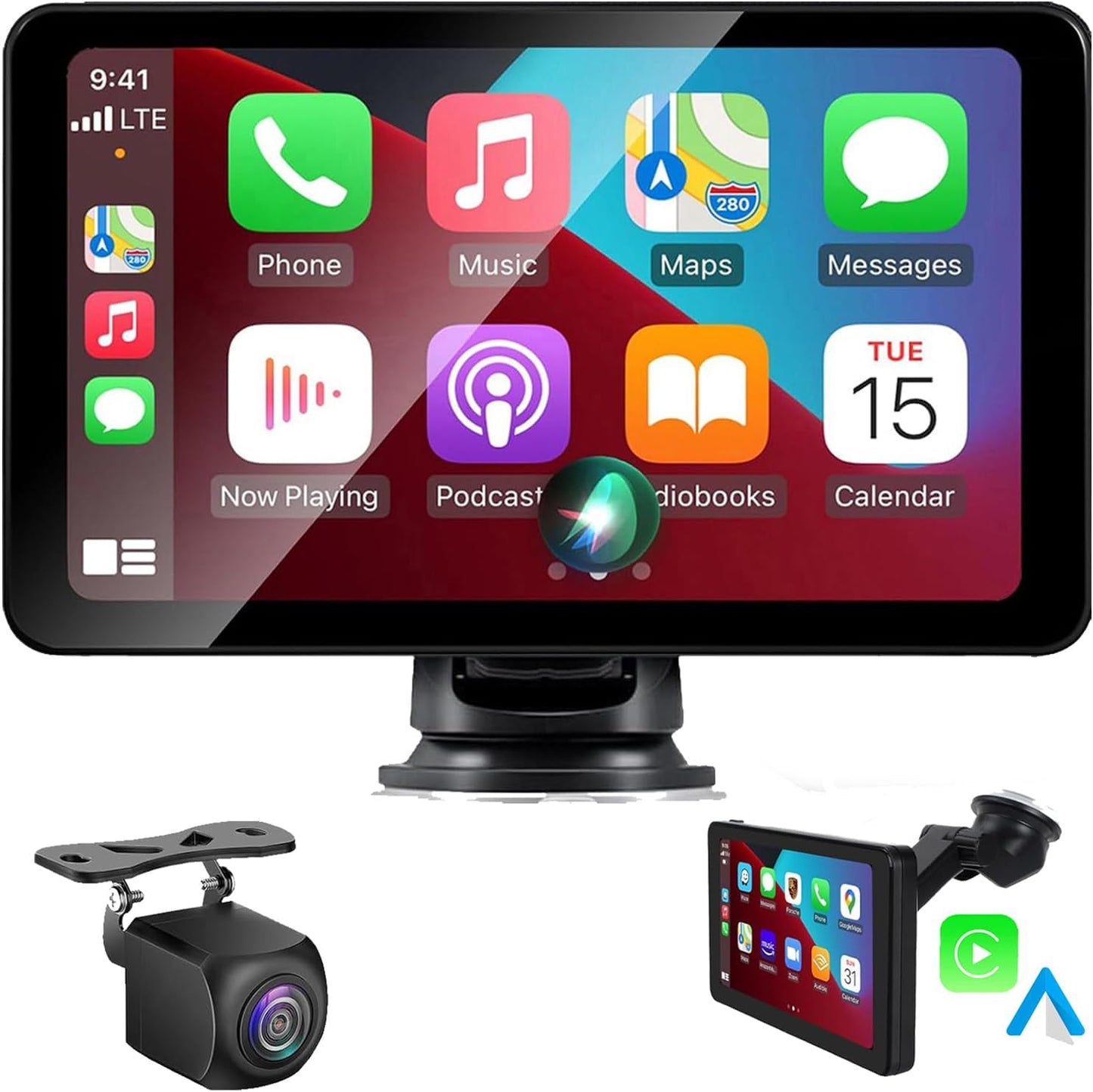 Wireless Apple Carplay Screen for Car with 7 in HD Display
