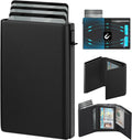 Wallet for Men Pop up Card Holder - Slim RFID Blocking Wallet
