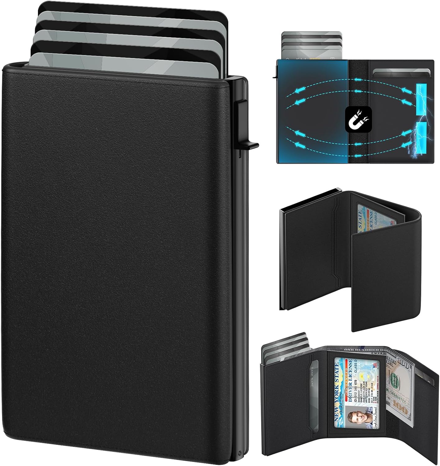 GAOCHALE Wallet for Men: Slim RFID Blocking Card Holder