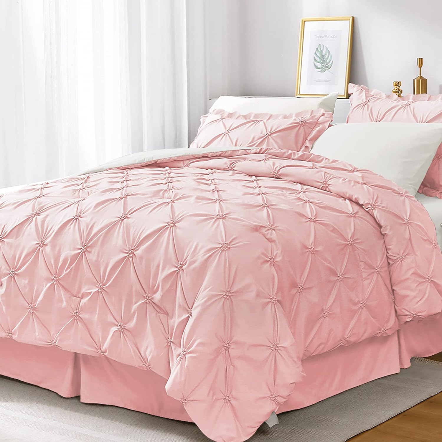 Elegant JOLLYVOGUE Cal King Comforter Set for Luxurious Sleep
