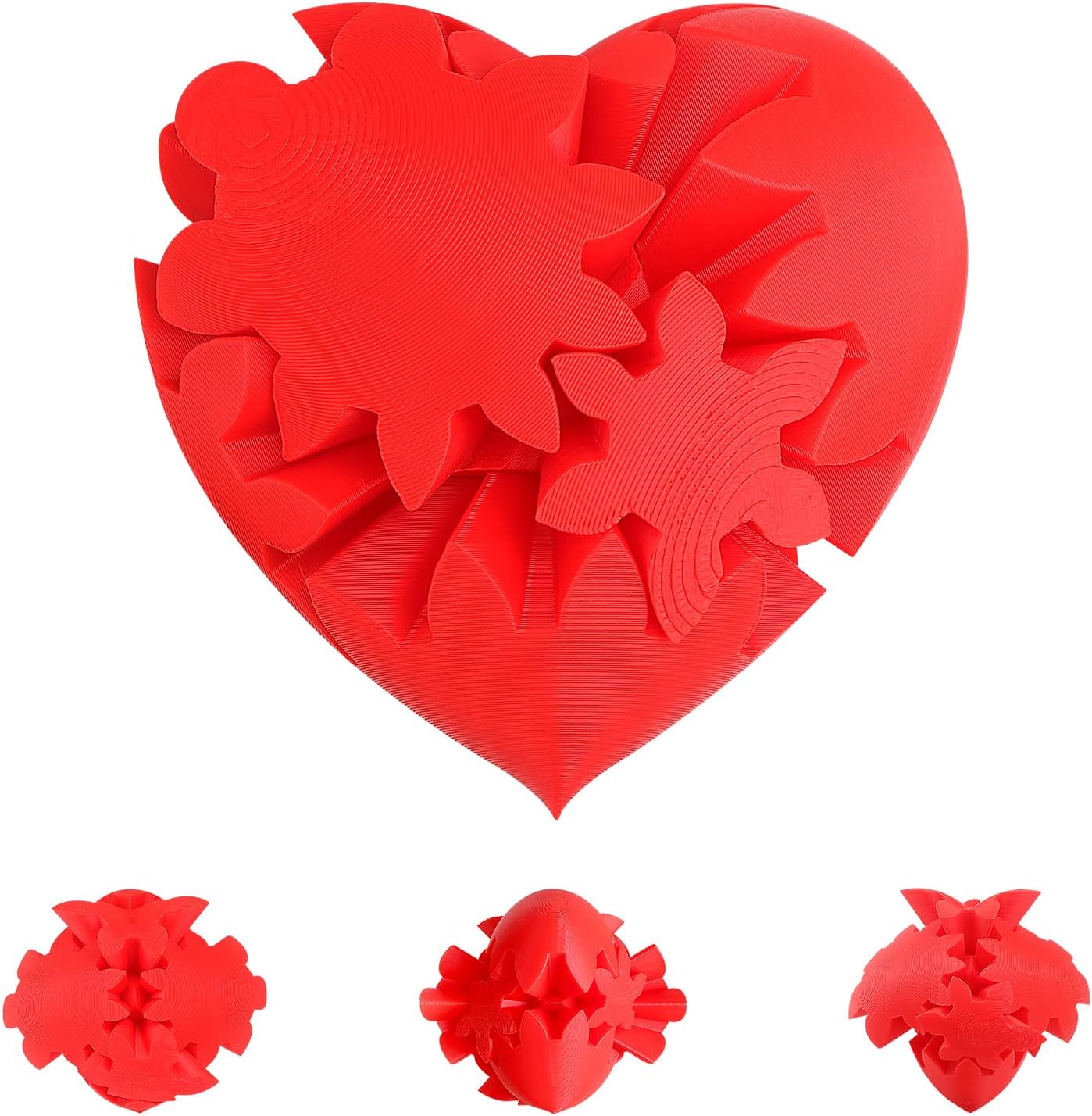 ATESSON 3D Gear Ball Fidget Toy - Red