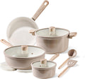 CAROTE 12Pcs Ceramic Pots and Pans Set for Healthy Cooking