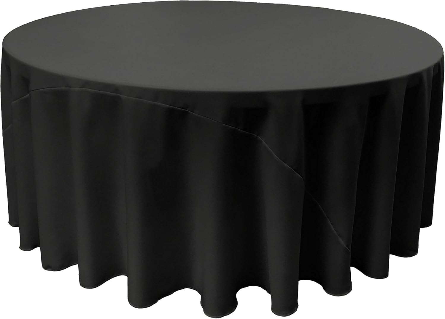 LA Linen Polyester Poplin Washable Round Tablecloth 132