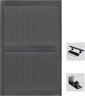 S&Z TOPHAND 54in x 84in Deep Gray MDF Barn Door - Simple Assembly
