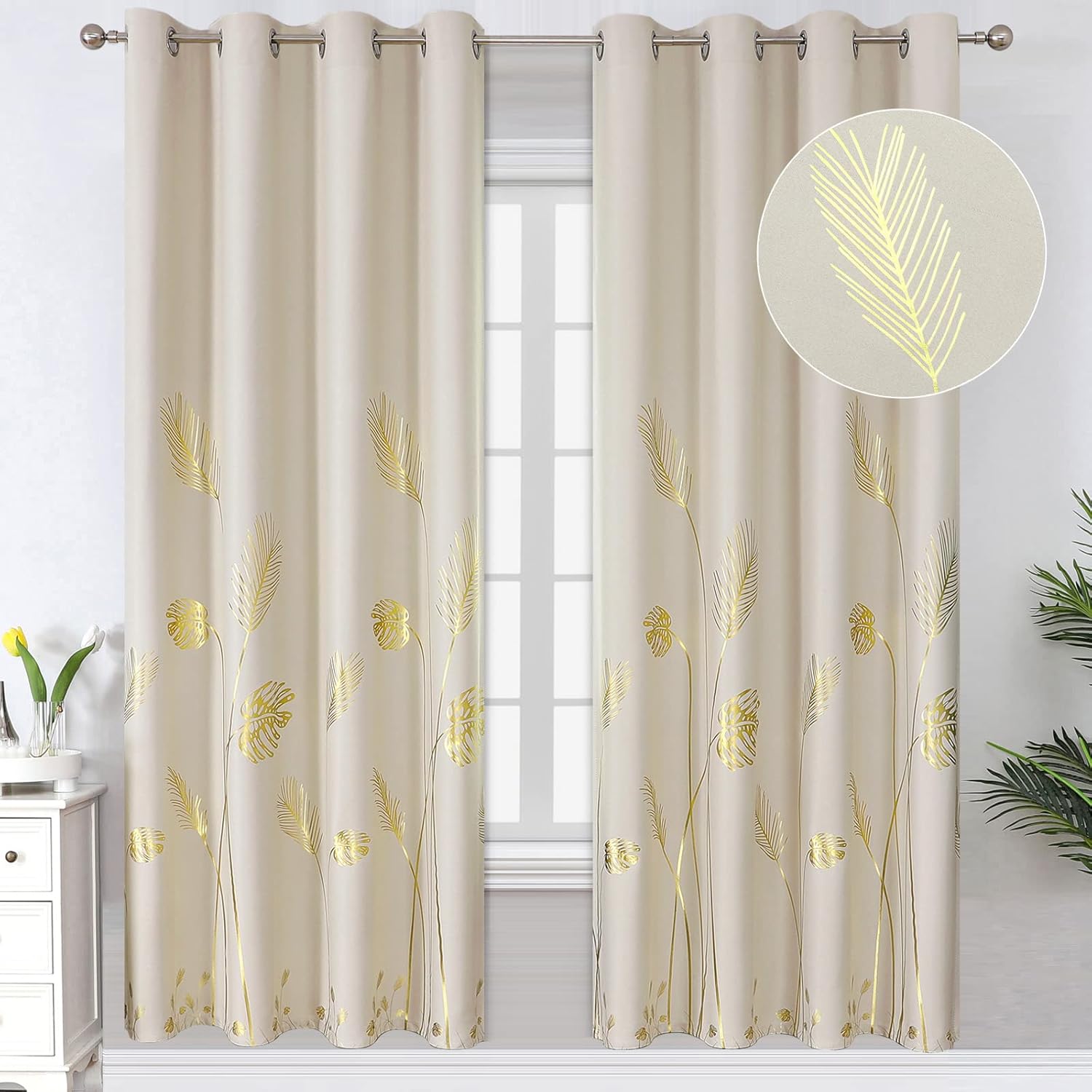 Estelar Textiler Blackout Window Curtain Panels for Elegant Rooms