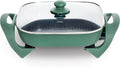 Electric Skillet 12in x 12in Ceramic Nonstick - Powerful 1400W