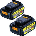 LONG FIT Replace for DeWalt 20V Battery 6.0Ah 2-Pack - Longer Runtime