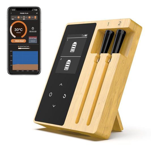 Wireless Meat Thermometer with Bluetooth Probes for Grilling