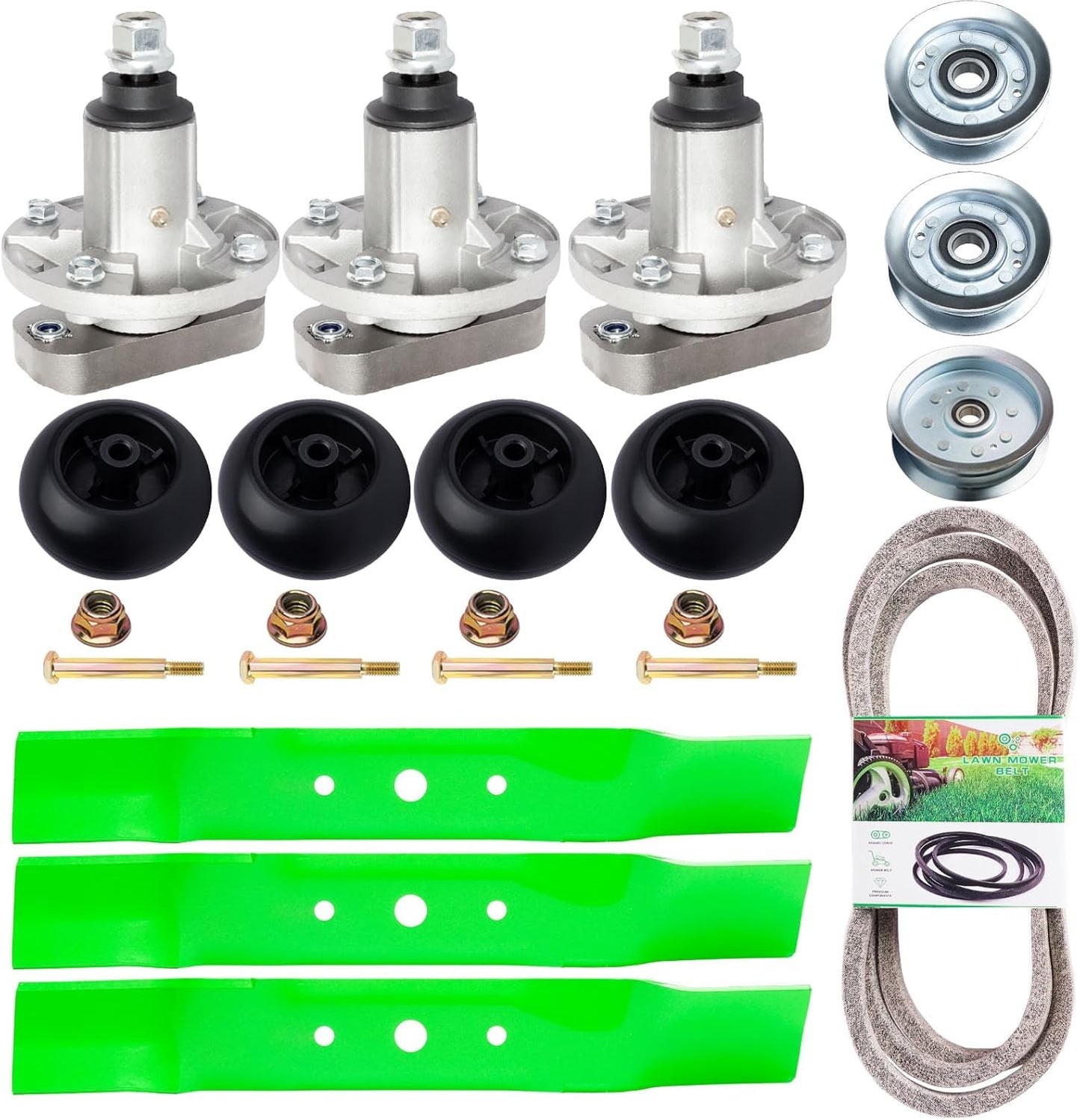 Deck Rebuild Kit for John Deere L120 L130 with Blades and Spindles