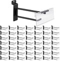 Polmart Heavy Duty Black Slatwall Panel Double-Bar Hooks - 6in pack