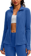 Women's Workout Jackets with 4 Pockets Slim Fit Soft Fall Jacket