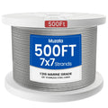 1/8ft Stainless Steel Cable Railing Wire Rope 500 ft - Marine Grade