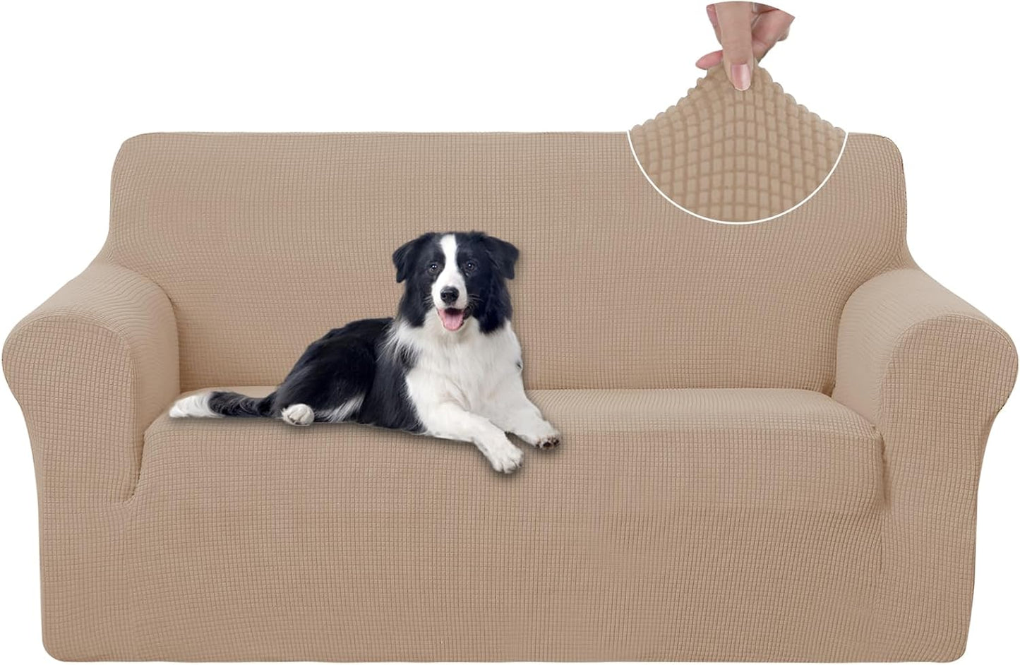 U-NICE HOME Oversized Stretch Loveseat Couch Cover for Pets