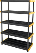 CX Black & Yellow 5-Tier Heavy Duty Storage Shelf - Sturdy