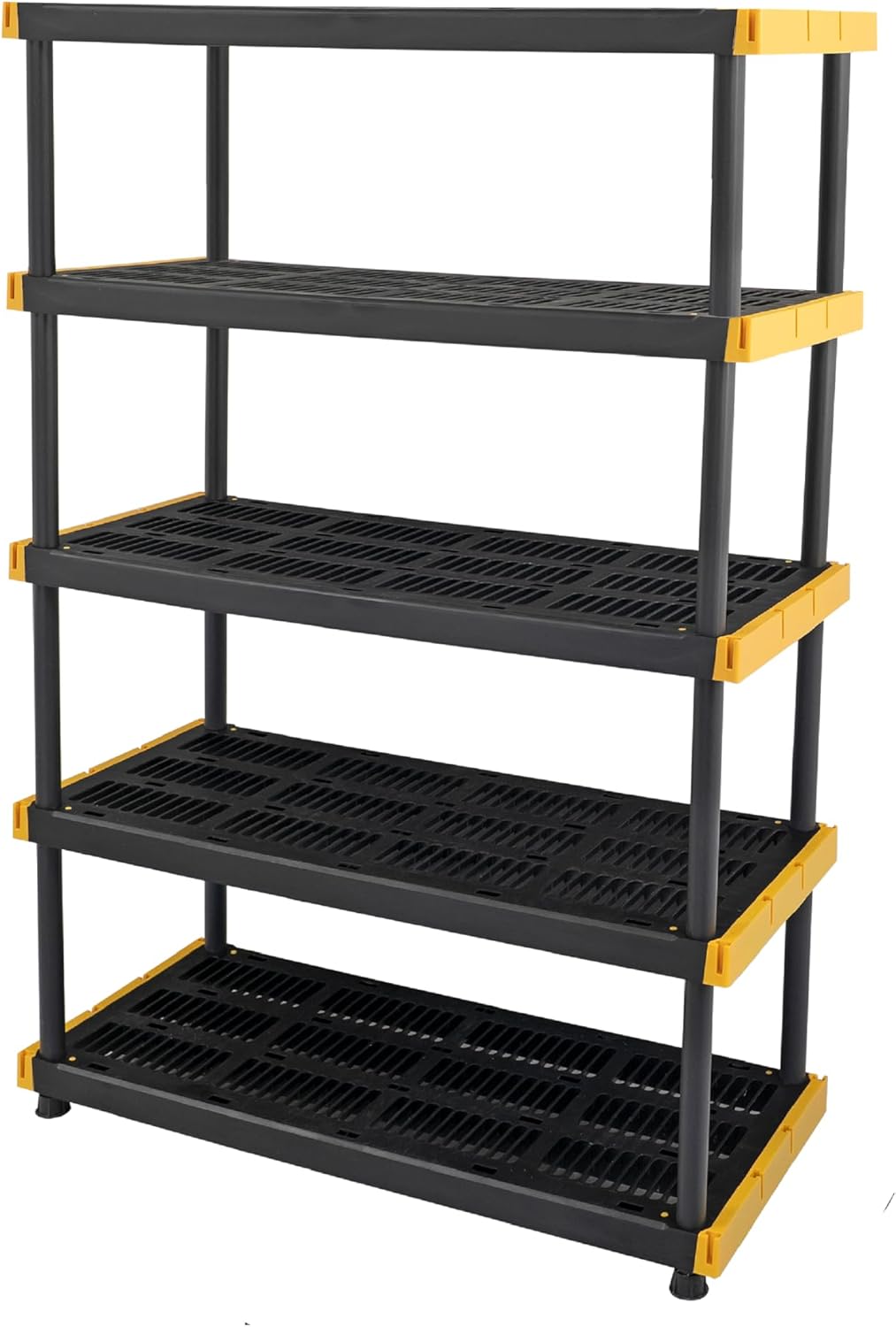5-Tier Heavy Duty Plastic Storage Shelving Unit for Organization