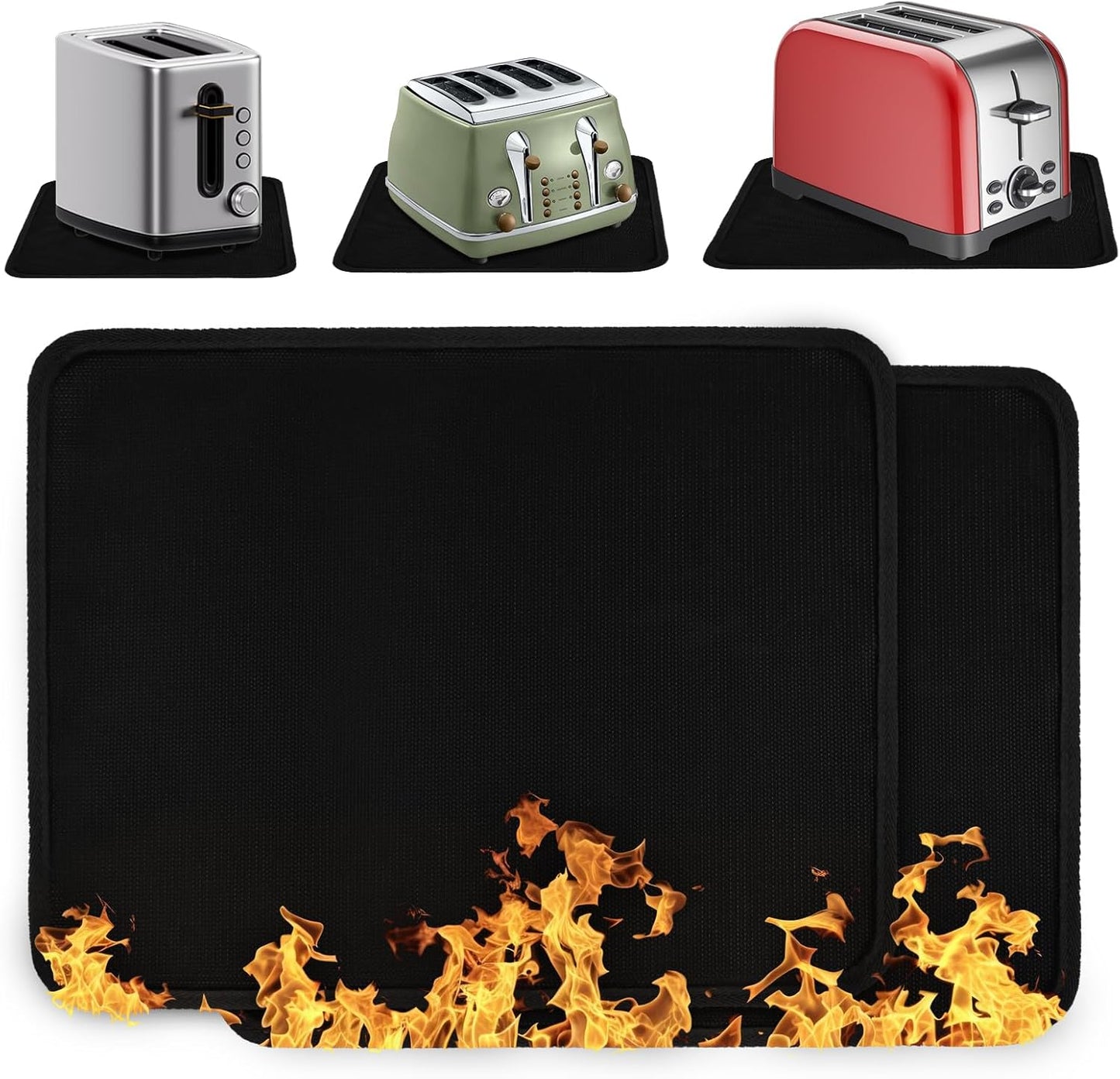 SETOXYX 15x18 Heat Resistant Mat - Fireproof & Non-stick - Protects Countertop!