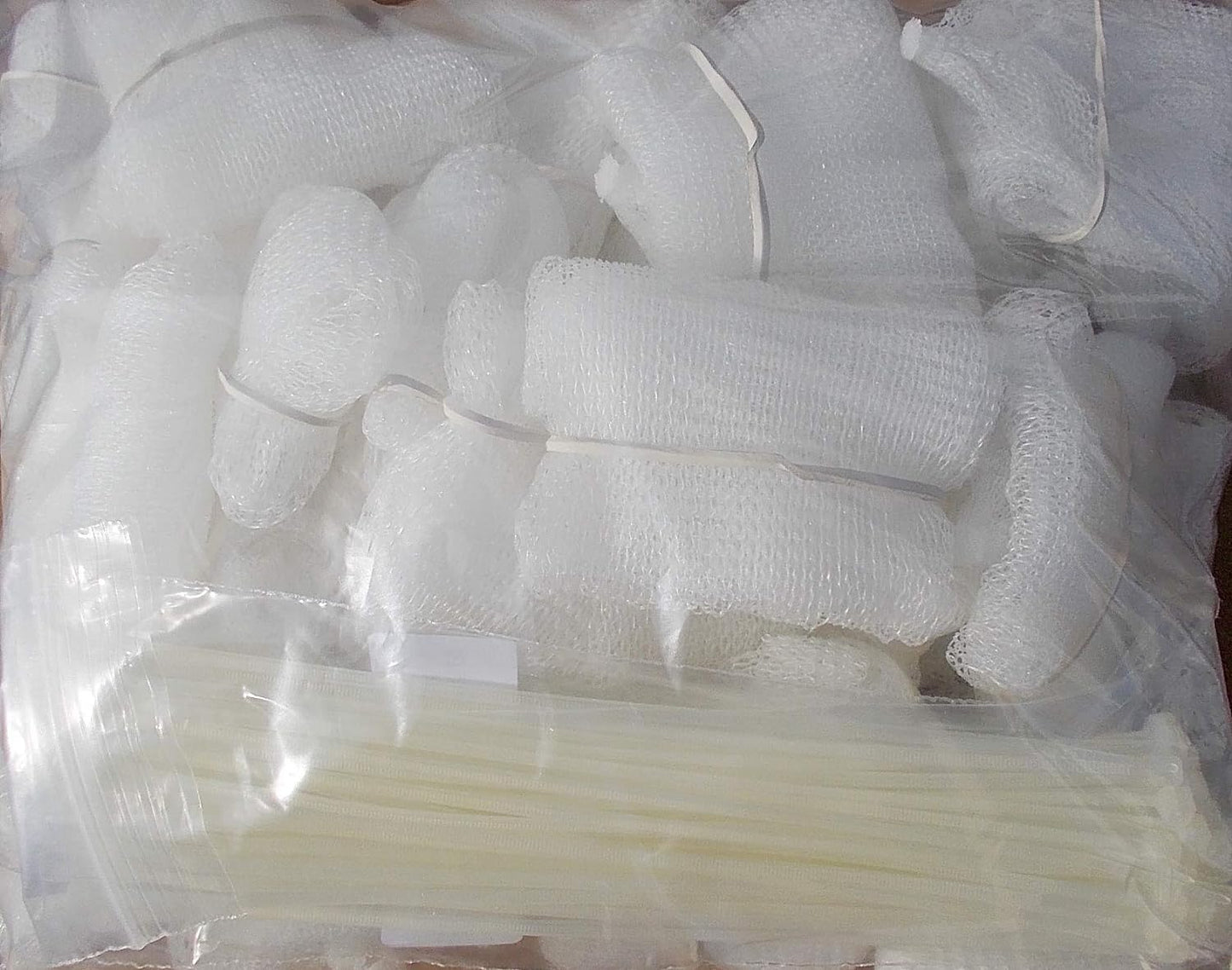 50 Pack Mesh Lint Trap Snare with Ties - Prevents Clogs!