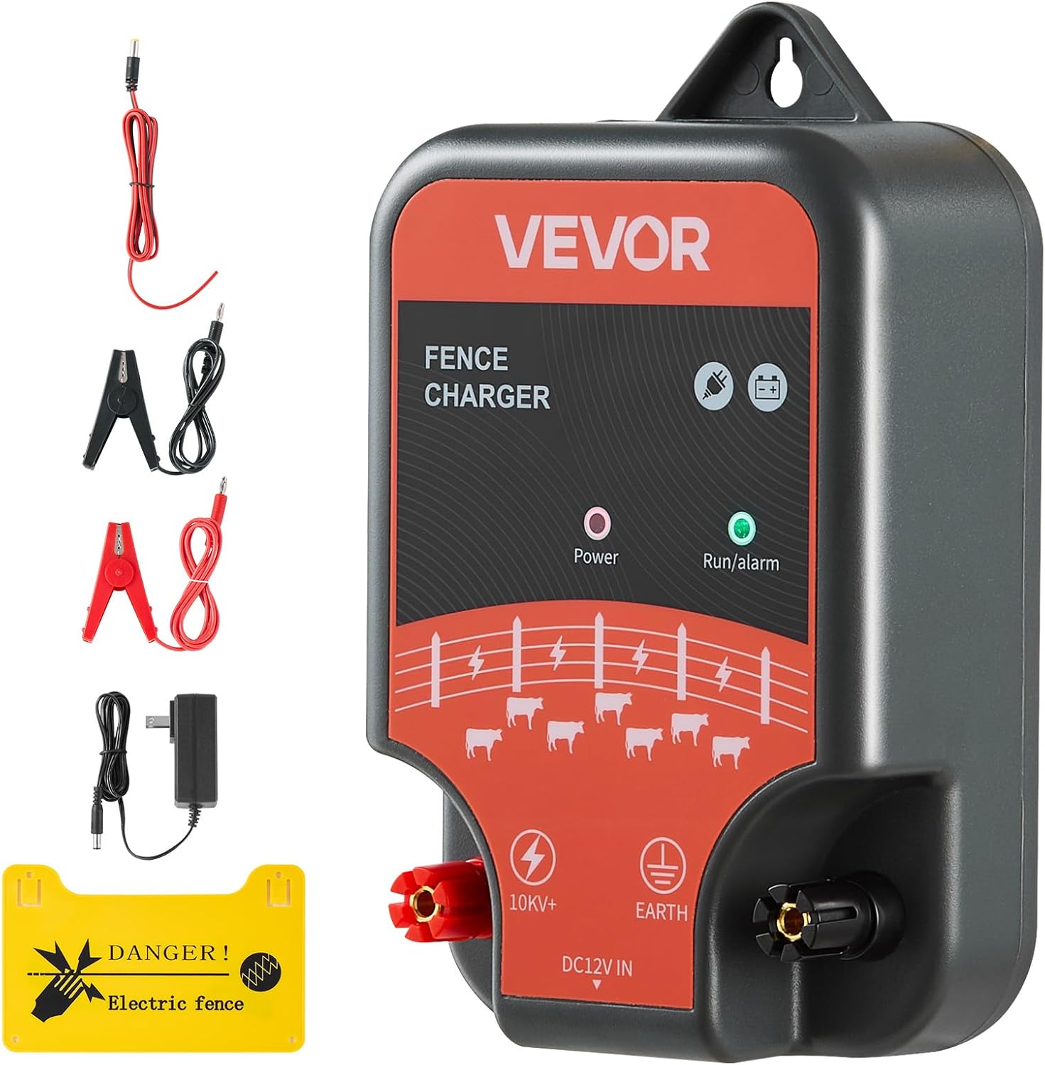 VEVOR Electric Fence Charger: 10kV 2J Energizer for Livestock