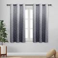 Gradient Damask Blackout Curtains 42 x 54 in Set of 2 - Grey