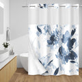 Waterproof Floral Shower Curtain Set - Machine Washable, Modern Design