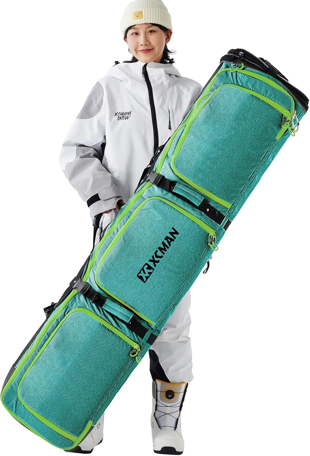 XCMAN Expandable Snowboard Bag: Adjustable Length 63-75In