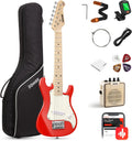 Donner 30 Inch Kids Electric Guitar Kit - Red, Complete with everything your young musician needs!
