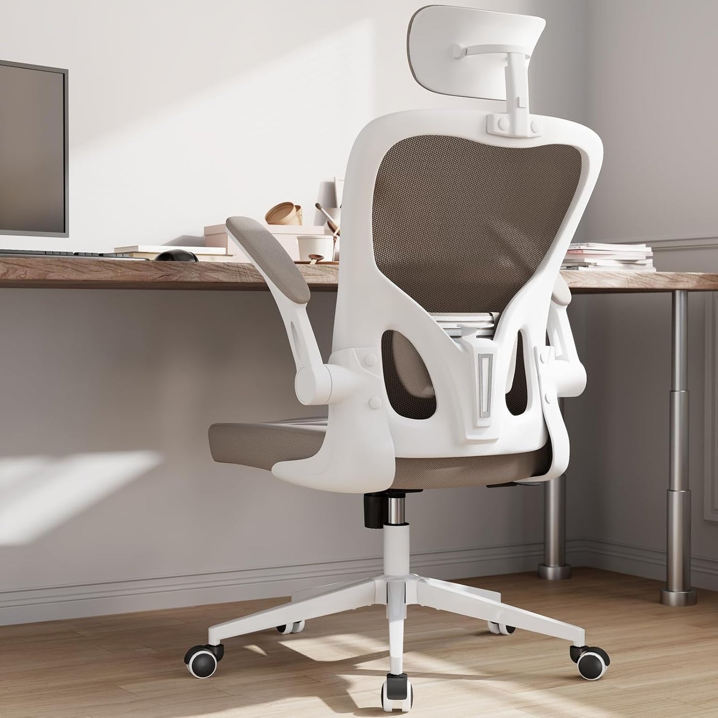 Monhey Ergonomic Desk Chair with Lumbar Support and Headrest