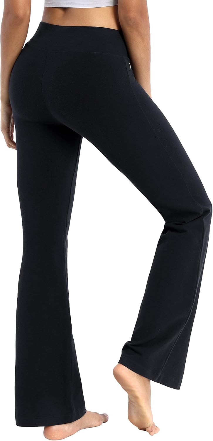 High Waist Bootcut Yoga Pants for Women - Flared Tummy Control